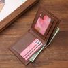 Billetera Nueva para Hombre, Billetera Corta para Hombre, Billetera Simple y Moderna para Hombre Joven con Múltiples Ranuras para Tarjetas, Lisa, Horizontal y Vertical, con Relieve