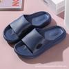 Verano al aire libre interior hogar baño antideslizante sensación de caca EVA hogar hombres zapatillas de suela gruesa mujeres logo