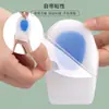 Almohadilla para Talón Blanca con Núcleo Azul, Plantilla Deportiva Suave Autoadhesiva Amortiguadora, Copa para el Talón en Forma de U, Almohadilla para Talón de Media Talla que No Cansará Tus Pies