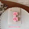 Grampo de Cabelo Flor de Cerejeira Rosa ~ Presilha para Franja de Menina Presilha Lateral Presilha Doce BB Corda de Cabelo Elástica Fofa Presilha para Franja Infantil