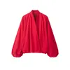Ropa de Verano Estilo Europeo para Mujer 2026 Chaqueta Piloto Abrigo 26359 Rojo Rosa Marca Mezcla de Fibra Química