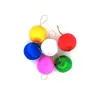 12 piezas decoración navideña regalos 3cm enrollado bola de Navidad colorida colgante para árbol de Navidad