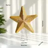 Estrella decorativa para la punta del árbol color champán, estrella explosiva de espuma, decoración navideña con purpurina, adorno navideño, decoración de mesa navideña