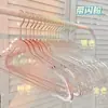 Cabide Transparente de Acrílico Estilo Ins com Glitter e Pó Dourado, Cabide de Cristal para Uso em Lojas de Roupas, Cabide para Secar Roupas