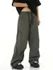 Macacão americano de paraquedista de perna larga, masculino e feminino, calças hip-hop, calças de assalto casuais, retrô e soltas