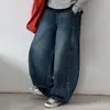 Conjunto de outono para meninas 2026 novo conjunto de duas peças super fofo estilo coreano com calça jeans de perna larga para meninas mais velhas