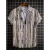 Nueva Camisa Casual de Verano Camisa de Manga Corta con Estampado Hawaiano para la Playa