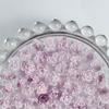 Bolsa de material para uñas con flores de simulación, venta al por mayor, con explosiones luminosas en vivo, nubes y rosas moradas.