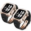 Funda Correa para Apple Watch Lujo Titanio Caja Totalmente con Diamantes Kit de Modificación Correa Apple de Gama Alta Hecha a Mano