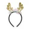 Diadema de asta de reno navideño Diadema de asta de seda dorada para adultos y niños Adornos decorativos al por mayor