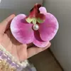 Grampo de Cabelo Phalaenopsis Rosa Doce Feminino 2024 Nova Atmosfera Flor para Foto Presilha Bico de Pato Primavera e Verão Presilha Lateral Acessórios de Cabelo