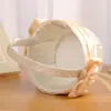 Cesta de flores para boda europea, accesorios de lazo, cesta de flores para novia de boda, cesta de flores portátil para boda, suministros para boda al por mayor