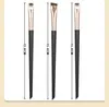 Set de 3 Pinceles Delineadores de Ojos con Forma de Hoja, Pincel Biselado para Cejas para Delineado de Precisión, Relleno y Definición