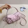 Bolso Cruzado de Hombro Único Estilo Coreano de Moda con Pliegues para Mujer 2026 Nuevo para Principios de Otoño Ins Textura Bolso Cuadrado Pequeño Elegante