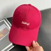 Boné de Baseball Bordado com Letra 3D para Mulheres, Estilo Coreano, Circunferência da Cabeça Grande, Chapéu de Sol, Boné Versátil para Casal, Emagrecimento Facial, para Uso Externo