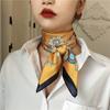 70 Lenços de Seda, Lenços Quadrados Pequenos, Moda Coreana de Alta Qualidade, Versáteis, Lenços de Pescoço Doces e Estilosos, Lenços Estampados Retrô Japoneses e Coreanos