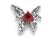 Joyería de uñas nueva de网红 aleación mariposa líquida mariposa plateada estéreo cuadrado de diamante decoración de uñas de diamante al por mayor
