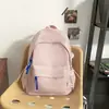 Bolso Escolar Suave Estilo Japonés Transfronterizo para Mujer, Versión Coreana, Color Sólido, Mochila Versátil para Adolescentes, Adecuado para Estudiantes de Secundaria y Preparatoria