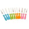 Color crema de tres piezas espátula pequeña cuchillo desmoldador de pasteles decoración espátula curvada raspador juego de cuchillos planos raspador para hornear
