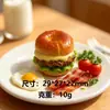Modelo realista de restaurante de comida rápida de hamburguesa con bagel, juguete, colgante para llavero, accesorio DIY, material para imán de refrigerador