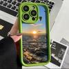 Sea Sunrise para Apple 15 Capa para Celular iPhone14ProMax Soft Case 13/11 Silicone 7/8/XSMAX