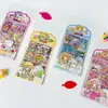 En stock niña ocho en lindos, animados y vívidos stickers PET transparente dibujos animados creativos infantiles para cuenta manual resistentes a la adhesión