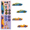 [Calificación Ce.Cpc] 6 Hojas/Paquete Accesorios de Carreras Personalizados para Armar por Ti Mismo Compra Directa Transfronteriza Pegatinas de Rompecabezas Creativas para Niños