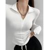 Atacado Transfronteiriço 2025 Cintura de Formiga Slim Fit Gola V Camiseta Interna Dopamina
