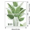 Adesivos de parede de planta tropical com folhas grandes, adesivos de parede autoadesivos de planta verde folha de bananeira fresca, adesivos de decoração suave para sala de estar em casa