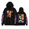 Moletom com Capuz Estampado de Anime Death BLEACH Kurosaki Ichiro com Forro de Lã Cruzamento Solto Tamanho Grande Suéter Masculino e Feminino