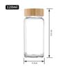 Botella cuadrada de vidrio para condimentos de 4 oz transfronteriza, botella para condimentos de chile y comino, frasco para condimentos de cocina, tapa de madera imprimible, traje