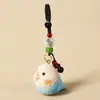Chaveiro Pingente Escultura em Madeira Artesanal Papagaio Artificial Pingente para Bolsa Casal Pássaros Fofos Presente