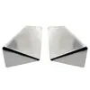 Brincos geométricos de metal brilhante com design personalizado, brincos de metal de alta qualidade, estilo europeu e americano, brincos para mulheres