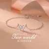 Colar Duplo V Coreano e Japonês, Colar Letra W para Mulheres, Corrente de Clavícula Minimalista Estilo Ins, Novo Colar de Clavícula 2026
