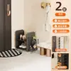 Puerta de Entrada Bolsa para Zapatos Estante de Almacenamiento Tablero Perforado Zapatero Multifuncional Apilable Pasillo Zapatero de Gran Capacidad