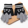 Guantes de Invierno Cálidos para Niños y Niñas, Guantes de Felpa de Cinco Dedos para Niños Pequeños, Guantes de Esquí de Punto para Niños