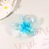 Novo Clipe de Flor Cor Gradiente Transparente Grampo de Cabelo Ponto Diamante Cor Gelatina Fresco e Doce Foto de Praia Atacado Mulheres