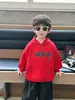 Q201 Moletom com capuz para meninos Primavera e Outono novo estilo infantil outono solto casual moda versão coreana versátil top moderno