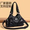 Bolso de Cuero Suave Retro para Motocicleta 2026 Nuevo Bolso Cruzado de Hombro de Moda Europeo y Americano Bolso Versátil para el Día a Día Bolso Tote para Mujer