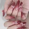 Nova Celebridade da Internet Coração de Dragão Laço Joias de Arte para Unhas Coração Colorido Diamante Fundo Plano Decoração de Unhas Atacado