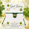 Calle. Pulsera de la Suerte para el Día de San Patricio Trébol de Cuatro Hojas Colgante de Aleación de Buena Suerte Pulsera Ajustable