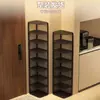 Zapatero estrecho para interior para entrada, multicapa para uso en el hogar, ahorrador de espacio y estante de almacenamiento de zapatos atractivo