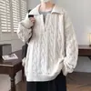 Suéter de punto de dos piezas para otoño e invierno, suéter de manga larga con cuello ancho, color rojo, adecuado para las celebraciones del Año Nuevo Chino, color rojo, estilo juvenil, patrón de trenzado