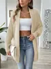 Novo Suéter Feminino Outono e Inverno Transfronteiriço Amazon Europeu e Americano Feminino Simples Moda Solto Suéter Cardigã Jaqueta