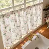 Cortinas Florais Estilo Retro Francês Americano Quarto Sala de Estar Varanda Janela de Canto Cozinha Cortinas Blackout Meias Cortinas Cortinas de Porta Cortinas Pequenas Curtas