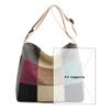 2025 Nuevo Bolso de Hombro Bolso de Mujer Moderno Más Fácil de Combinar Moda Casual Versión Coreana Gran Capacidad Portátil Lona Empalmada
