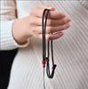 Pingente de cordão com mantra de seis palavras em cinnabar trançado à mão com areia roxa e dourada, corda com marca de Buda, cordão para pendurar no pescoço simples para homens e mulheres