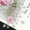 100 peças Flor de Rosa 3D Aurora Camélia Branco Preto Gelo Transparente Misturado Caixinha Adesivos de Unha Mistos