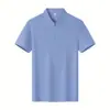 8855 Camisa Polo Alta Calidad Mismo Estilo 10A Antibacterial Secado Rápido Media Cremallera Tacto Frío Absorbe la Humedad Aroma a Artemisa Cuello Camisero Camiseta