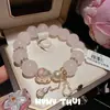 Joyería Pulsera de Calabaza de Cristal Rosa Natural de Madagascar Nuevo Estilo Chino Pulsera de Cuentas de Cristal de Amor Manta